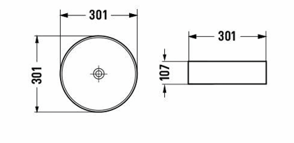 Timo Above Counter Ceramic Basin 301x301mm - Various Colours