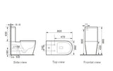 Raised Height Accessible Disabled Back To Wall Rimless Toilet Suite with Soft Close Seat - White (4 Star)