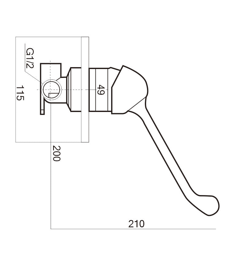 SM40 Mobi Care Shower / Bath Mixer - Chrome