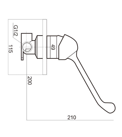SM40 Mobi Care Shower / Bath Mixer - Chrome