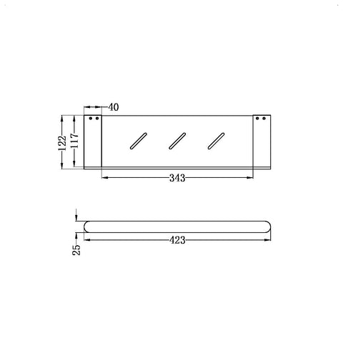 Bianca Stainless Steel Shower Shelf - Various Colours
