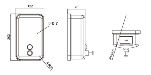 Soap Dispenser with Viewing Window - Stainless Steel