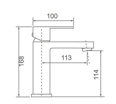 EC Black Square Basin Mixer - Floor Display Clearance