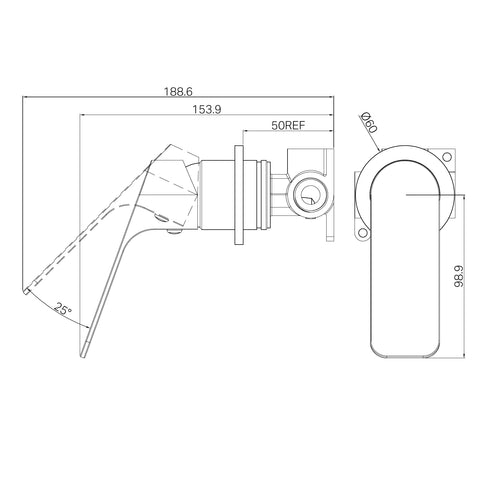 SM45 Bravo Care Shower/Bath Mixer - Various Colours