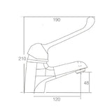 BM40 Mobi Care Bench Mount Basin Mixer - Chrome