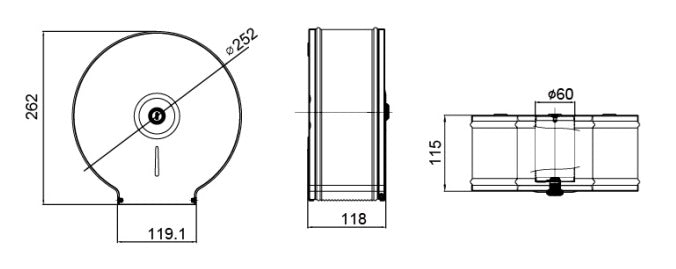 Toilet Roll Dispenser - Stainless Steel