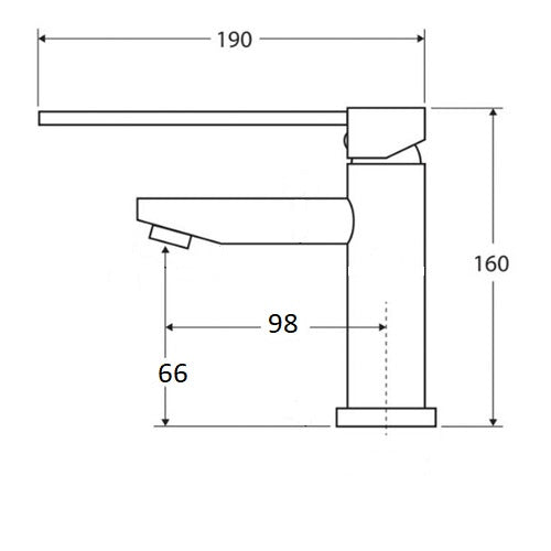 BM39 Jess Care Bench Mount Basin Mixer - Various Colours