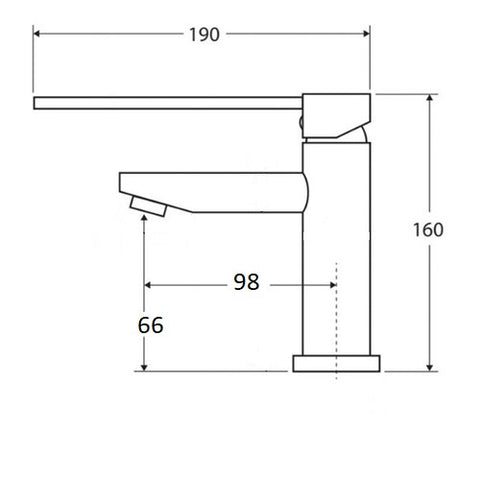 BM39 Jess Care Bench Mount Basin Mixer - Various Colours