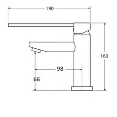BM39 Jess Care Bench Mount Basin Mixer - Various Colours