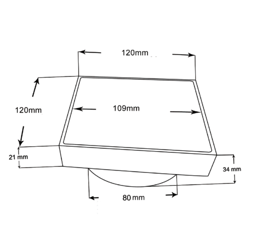 Low Profile Square Tile Insert Shower Floor Waste 120x120mm (81mm Outlet) - Various Colours