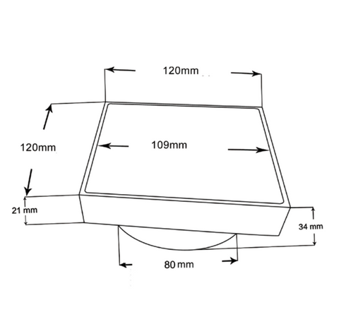 Low Profile Square Tile Insert Shower Floor Waste 120x120mm (81mm Outlet) - Various Colours (Copy)
