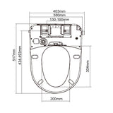 Clean Sense Smart Toilet Bidet Seat with Remote Control