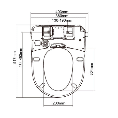 Clean Sense Smart Toilet Bidet Seat with Remote Control