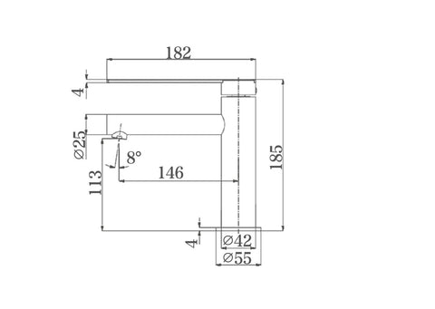 ECT Romeo Brushed Nickel Basin Mixer - Floor Display Clearance