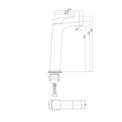 Bella Vista Eden Black Tall Basin Basin (BM-12-TALL BLK)  - Stock Clearance