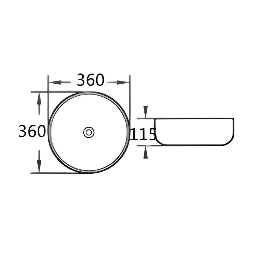 Bellevue Fluted Above Counter Ceramic Basin 360x360mm - Various Colours