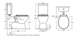 Builder Range Accessible Disabled Link Toilet Suite with Blue Seat - White (4 Star)