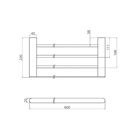 Bianca Towel Rack (4 Bars) - Various Colours