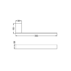 Nero Black Celia Hand Towel Rail (4680MB) - Stock Clearance