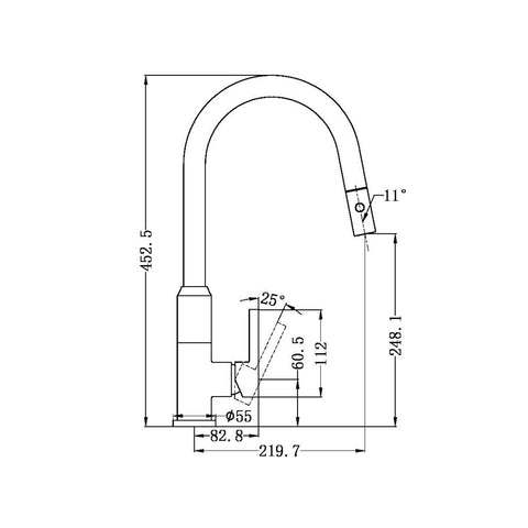 Pearl Kitchen Sink Mixer with Pullout and Veggie Spray (two settings) - Various Colours