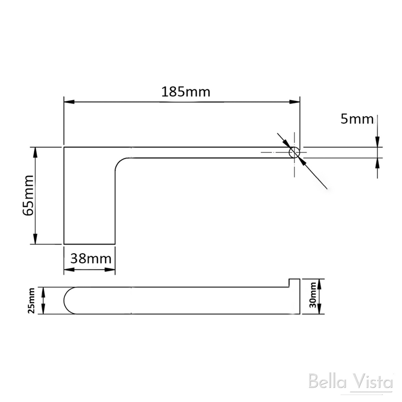 Toilet Roll Holder Brushed Nickel (1611-P-BN) - Stock Clearance