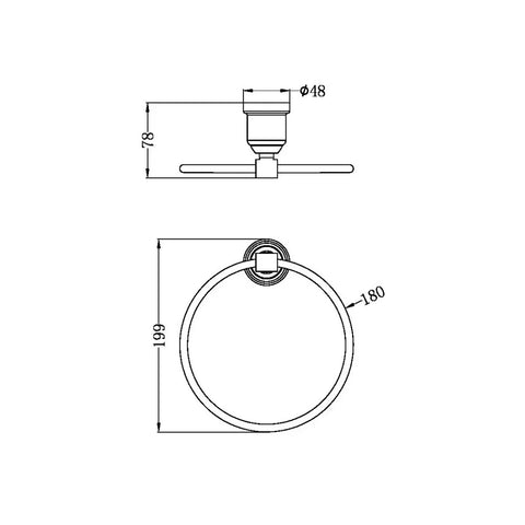 York Hand Towel Ring - Various Colours