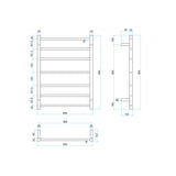 Thermogroup Brushed Straight Round Ladder Heated Towel Rail - Stock Clearance