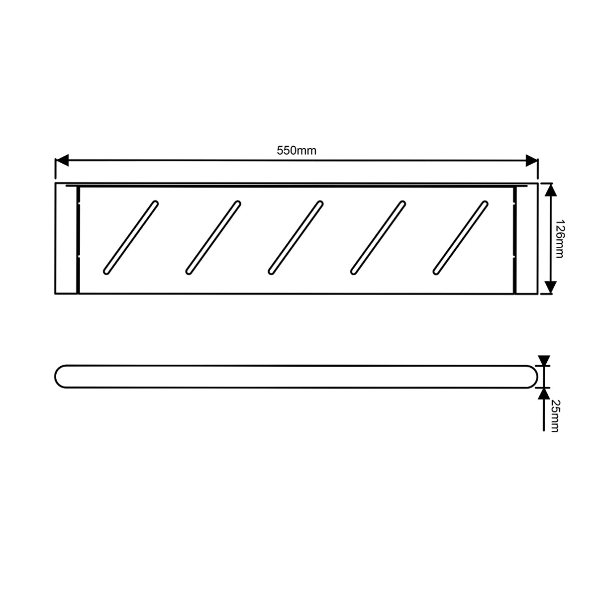 Empire Stainless Steel Shower Shelf - Various Colours