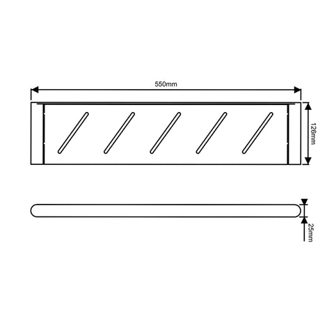Empire Stainless Steel Shower Shelf - Various Colours