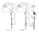Fienza Stella Chrome Multifuction Twin Shower Rail (455106) - Stock Clearance