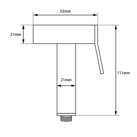 Square Toilet Bidet Hand Spray Kit - Various Colours