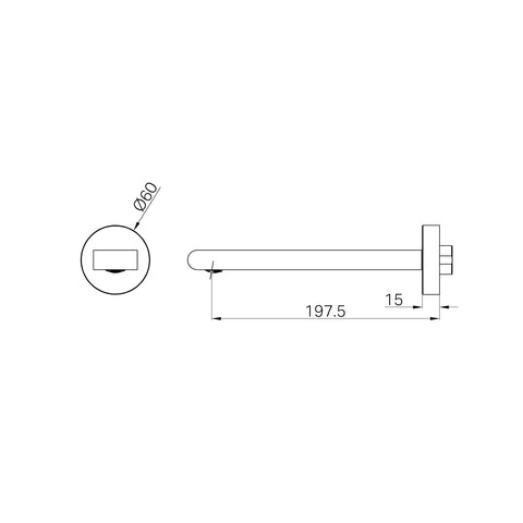 Nero Bianca Bath Wall Fixed Spout  - Various Colours