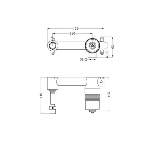 SS316L Premium Universal Body for Basin / Bath Mixer Set (Mixer Body Only)