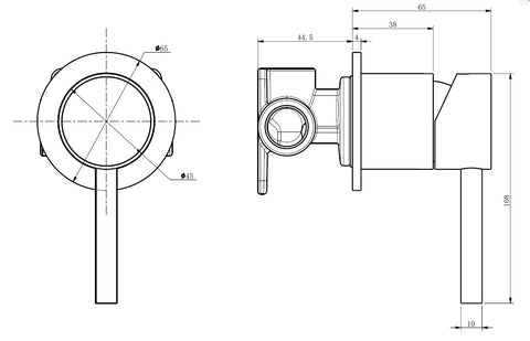 SM17 ELIN Round Shower / Bath Wall Mixer - Various Colours