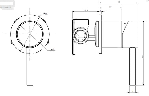 SM17 ELIN Round Shower / Bath Wall Mixer - Various Colours