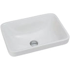 Elyra Rectangular Semi-Inset Ceramic Basin 440x310mm - Gloss White