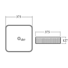 Cielo Fluted Above Counter Ceramic Basin 375x375mm - Various Colours