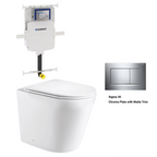 Geberit In Wall Package - Tornado Rimless Floor Pan, Inwall Cistern and Button