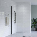 SS08/17 Walk In Shower Screen (2100mm High) with Wall Channel - Various Colours & Sizes