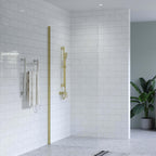 SS08/17 Walk In Shower Screen (2000mm High) with Wall Channel - Various Colours & Sizes