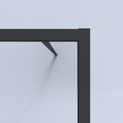 SS27 - Black Framed Walk In Shower Screen Panel - 900x2000x8mm