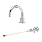 Gentec TFTLF3500KIT Lead Free DZR Brass Wall Mounted Single Temperature Timed Flow Knee Operated Valve w/ Knee Wand Attachment and Fixed Basin Spout