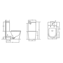 Junior Back To Wall Rimless Flush Toilet Suite with Soft Close Seat - White (4 Star)