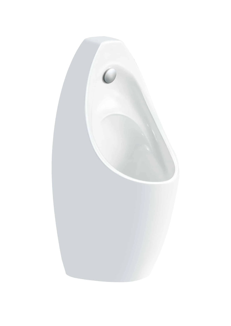 Wall Hung Urinal with Sensor Flush Plate- Gloss White