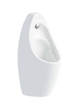 Wall Hung Urinal with Sensor Flush Plate- Gloss White
