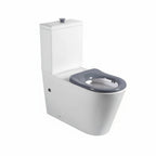Raised Height Accessible Disabled Back To Wall Rimless Toilet Suite with Soft Close Seat - White (4 Star)