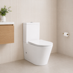 Oslo Short Projection Back To Wall Rimless Flush Toilet Suite with Soft Close Seat - White (4 Star)
