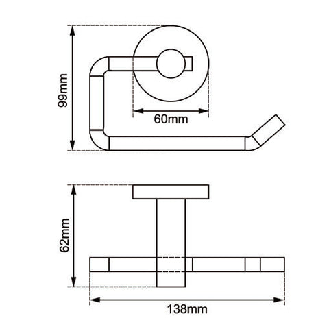 Round Toilet Roll Holder - Various Colours