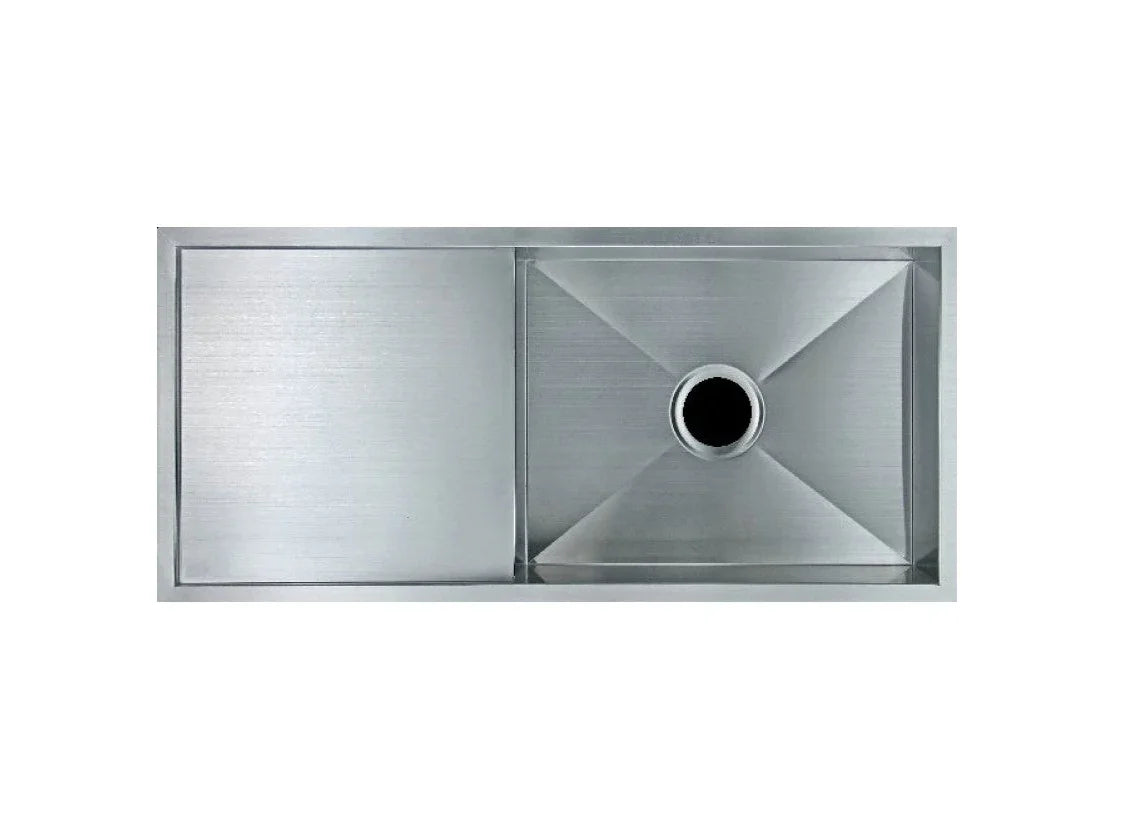 Single Bowl with Drainer Topmount/Undermount Kitchen Sink 960x450mm - Various Colours