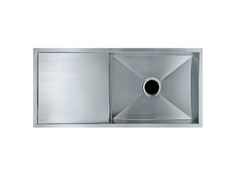 Single Bowl with Drainer Topmount/Undermount Kitchen Sink 960x450mm - Various Colours